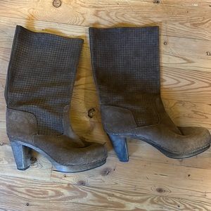 Anthropologie Anita Swedish Designs faux suede boots